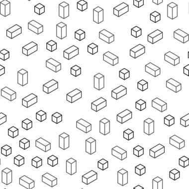 Koyu gri dikdörtgen ile kesintisiz, izometrik arka plan vektör. Glitter soyut resim dikdörtgen şekiller ile. Tekstil, kumaş, duvar kağıtları için tasarım.