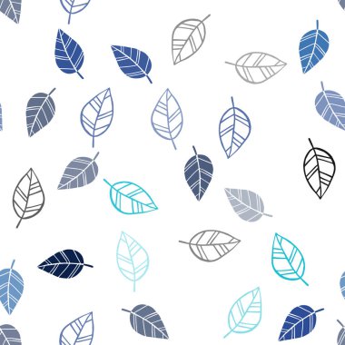 Koyu mavi, yeşil yaprakları ile sorunsuz zarif şablon vektör. Bulanık tarzı ile yaratıcı şekilde bırakır. Duvar kağıdı, kumaş üreticileri için modaya uygun bir tasarım.
