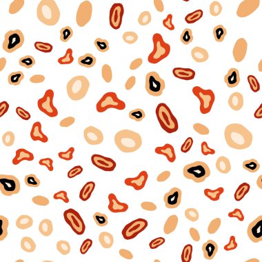 Işık turuncu vektör daireler ile sorunsuz şablonu. Bulanık damla Glitter soyut Illustration yağmur. Tekstil, kumaş, duvar kağıtları için tasarım.