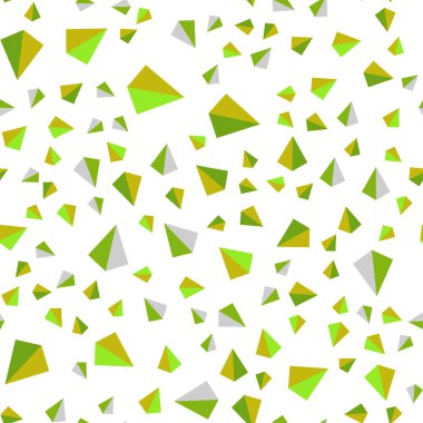 Açık yeşil, sarı vektör kesintisiz, izometrik desen poligonal tarzı ile. Modern Soyut illüstrasyon renkli üçgenler ile. Tasarım için duvar kağıdı, kumaş üreticileri.