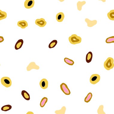 Işık çok renkli vektör küreler ile seamless modeli. Modern Soyut illüstrasyon renkli su ile bırakır. Kartvizit, Web siteleri için şablon.