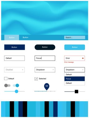 Koyu mavi vektör tel kafes kiti soyut daireler ile. Bandy çizgilerle modern degrade soyut resim. Sen-ebilmek kullanma için açılış sayfaları bu şablonu.
