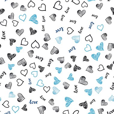 Koyu mavi vektör alıntı Love You, kalpleri ile sorunsuz kapak. Resimde ifade Love You, Sevgililer günü için kalp ile. Tasarım için duvar kağıdı, kumaş üreticileri.