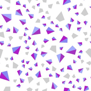 Pembe ışık, vektör kesintisiz, izometrik desen poligonal tarzı ile mavi. Üçgenler ile soyut degrade illüstrasyon. Doku pencere panjur, perdeler için.