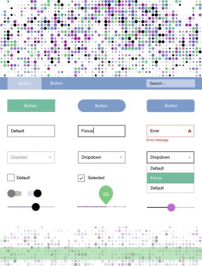 Işık çok renkli vektör küreler web UI kiti. Web Kullanıcı arabirimi kiti başlığını soyut degrade daireler ile. Web siteleri için basit renkli tasarım.
