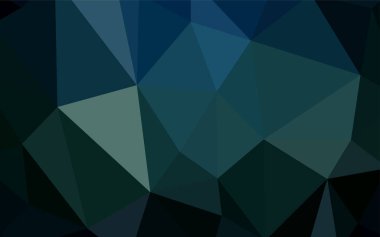 Koyu yeşil vektör zemin Çokgen. Poligonal illüstrasyon parlayan, hangi üçgen oluşur. Afiş için tamamen yeni şablon.