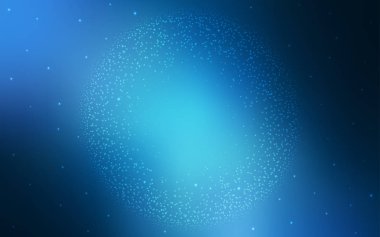 Astronomik yıldız ile koyu mavi vektör kapak. Bulanık arka plan gradyan ile üzerinde alan yıldız. Kozmik arka planlar için şablon.