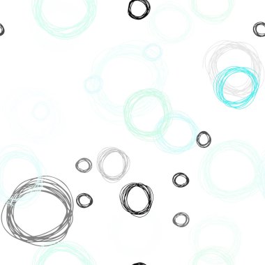 Kabarcıkları ile mavi vektör sorunsuz arka plan ışık. Kabarcıkları ile soyut tarzda bulanık dekoratif tasarım. Tekstil, kumaş, duvar kağıtları için tasarım.