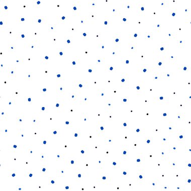 Koyu mavi daireler ile sorunsuz şablon vektör. Bulanık daireler doğa tarzı ile güzel renkli resimde. Desen tasarım pencere panjur, perdeler.