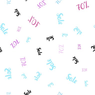 Açık mavi, kırmızı vektör simgeleri % 70 satış ile sorunsuz kapak. Renkli illüstrasyon izole satış fiyatları ile parlayan. Süper satış siyah Cuma için zemin.