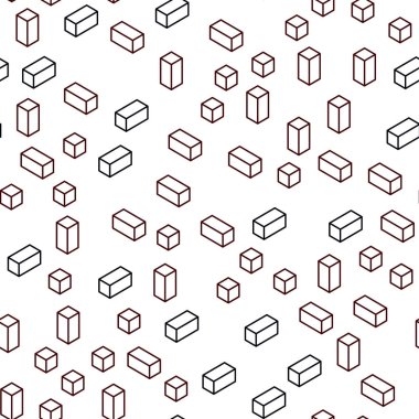 Koyu kırmızı dikdörtgen tarzı kesintisiz, izometrik doku vektör. Glitter soyut resim dikdörtgen şekiller ile. Kartvizit, Web siteleri için şablon.
