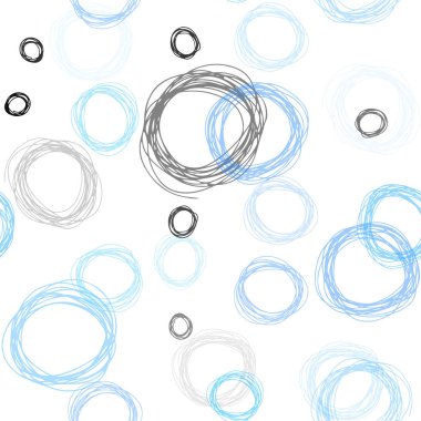 Hafif mavi vektör noktalar ile sorunsuz kapak. Soyut illüstrasyon renkli baloncuklar doğa tarzı ile. Desen için modaya uygun Kumaş, duvar kağıtları.