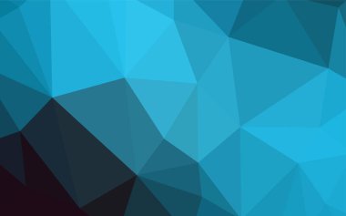 Hafif mavi vektör soyut poligonal model. Gradyan ile Origami tarzında yaratıcı geometrik şekil. Tasarımınız için üçgen desen.