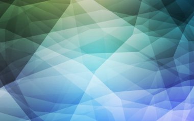 Açık mavi, vektör soyut poligonal model yeşil. Üçgenler ile renkli resimde parlayan. Desen için bir marka kitabın zemin.