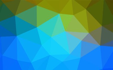 Koyu mavi, yeşil soyut mozaik zemin vektör. Gradyan ile zarif parlak poligonal illüstrasyon. İş tasarımınız için yeni stil.