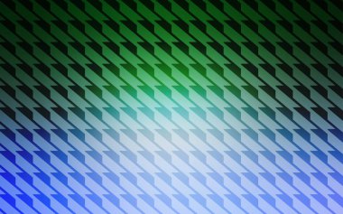 Açık mavi, düz çizgiler düzeniyle vektör yeşil. Glitter soyut illüstrasyon renkli sopa ile. En iyi tasarım, reklam, poster, afiş için.