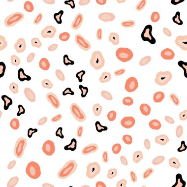 Işık turuncu vektör daireler ile sorunsuz şablonu. Bulanık damla Glitter soyut Illustration yağmur. Desen tasarım kumaş, duvar kağıtları.