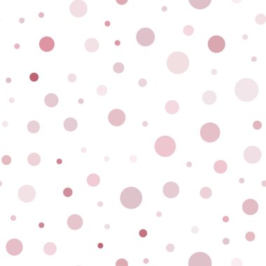 Hafif pembe vektör daire şekilleri ile sorunsuz düzeni. Bulanık daireler doğa tarzı ile güzel renkli resimde. Tekstil, kumaş, duvar kağıtları için tasarım.