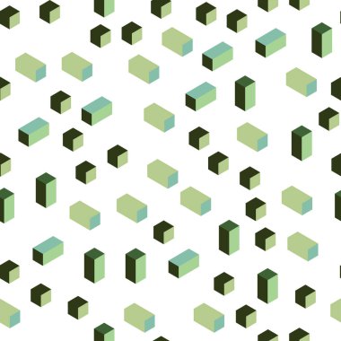 Işık yeşil vektör zemin rhombus ile kesintisiz, izometrik. Dikdörtgenler ve kareler ile güzel illüstrasyon. Doku pencere panjur, perdeler için.