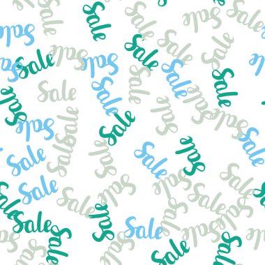 Açık mavi, 70, % 90 satış ile sorunsuz şablon vektör yeşil. Yüzde renkli dizi basit tarzda imzalar. Reklamlar alışveriş sezon satış için şablon.