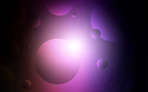 Modèle Vectoriel Violet Foncé Rose Avec Des Cercles Illustration Abstraite — Image vectorielle