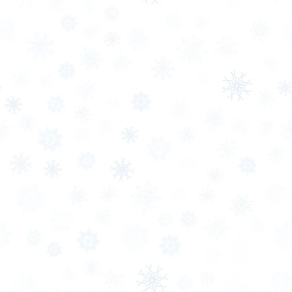 Textura Sin Costura Vector Azul Claro Con Copos Nieve Colores — Vector de stock