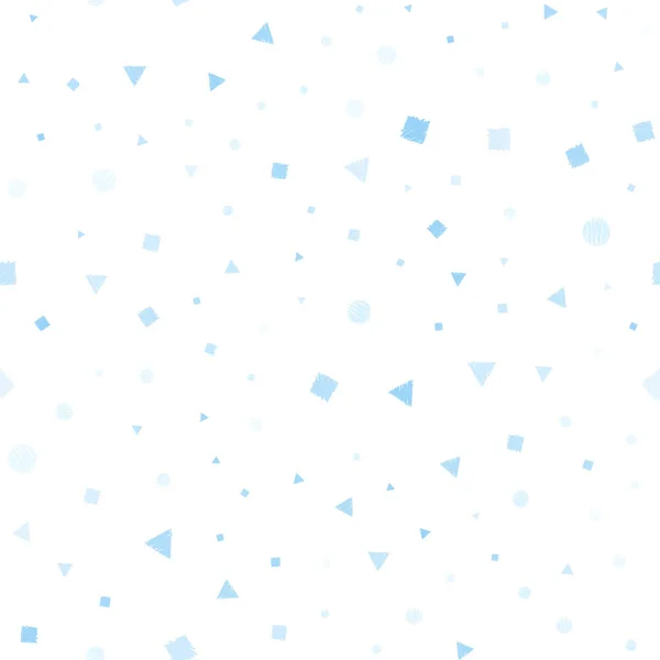 Φως Μπλε Διάνυσμα Απρόσκοπτη Υπόβαθρο Τρίγωνα Κύκλους Κύβους Αφηρημένη Εικόνα — Διανυσματικό Αρχείο