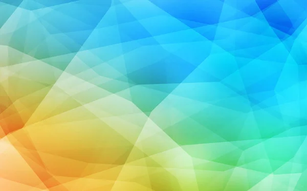 Bleu Clair Polygone Vectoriel Jaune Mise Page Abstraite Illustration Colorée — Image vectorielle