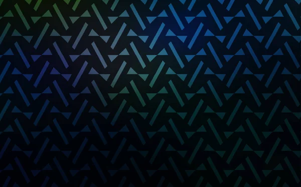 Темно Синий Векторный Фон Треугольниками Линиями Красивая Иллюстрация Треугольниками Стиле — стоковый вектор