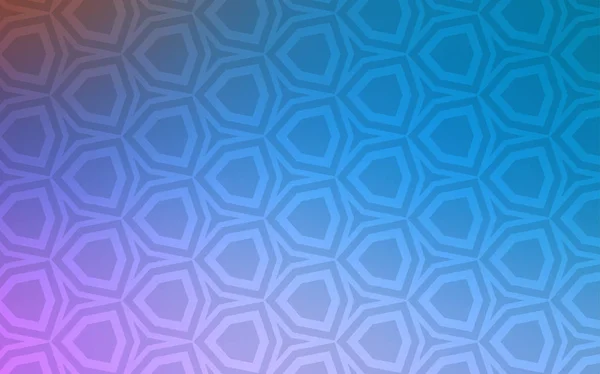 Світло Рожевий Синій Векторний Фон Гексагонами Ілюстрація Набором Барвистих Гексагонів — стоковий вектор