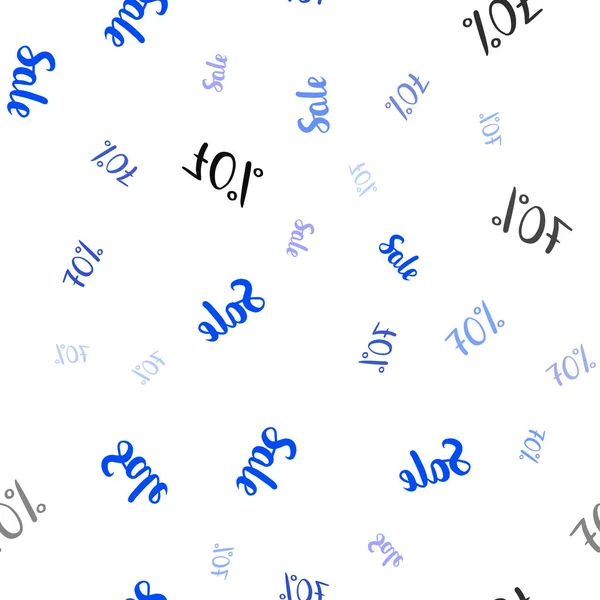 Fond Sans Couture Rose Foncé Vecteur Bleu Avec Signes Ventes — Image vectorielle