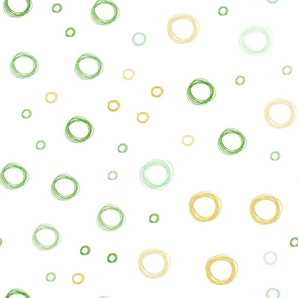 Vecteur Multicolore Léger Motif Sans Couture Avec Sphères Illustration Abstraite — Image vectorielle