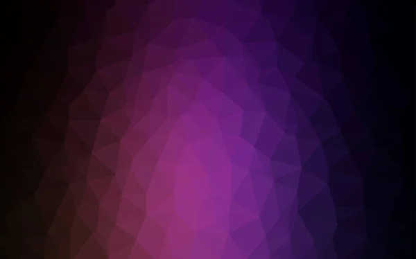 Dark Purple Pink Vector Abstract Polygonal Template Shining Polygonal Illustration — Stock Vector