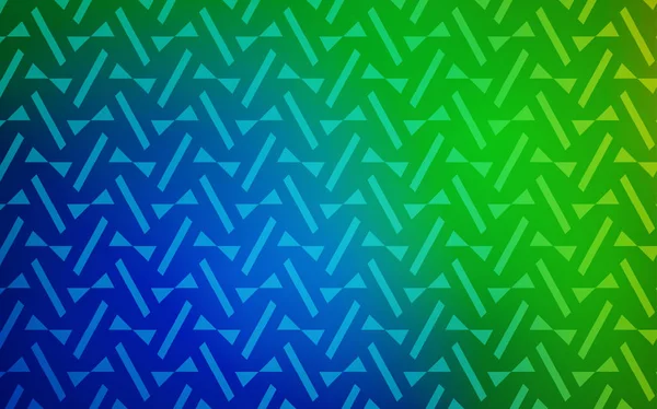 Ljus Blå Gröna Vektor Bakgrund Med Linjer Trianglar Moderna Abstrakta — Stock vektor
