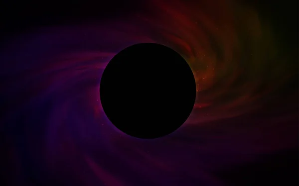 Verde Escuro Padrão Vetorial Vermelho Com Buraco Negro Estrelas Ilustração — Vetor de Stock