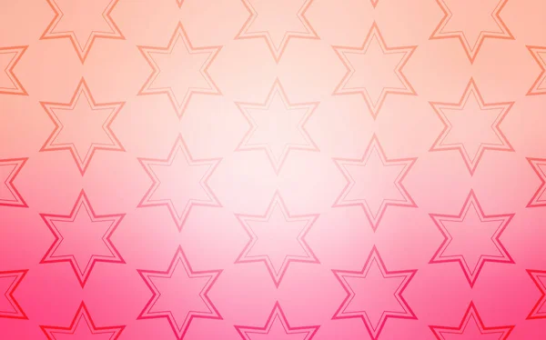 Light Pink Vector Template Sky Stars Decorative Illustration Stars Abstract — Stock Vector