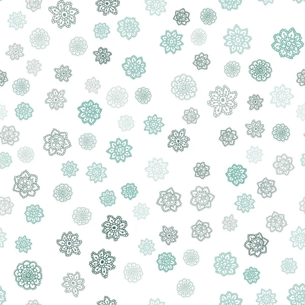 Texture Transparente Vecteur Vert Foncé Avec Des Flocons Neige Colorés — Image vectorielle