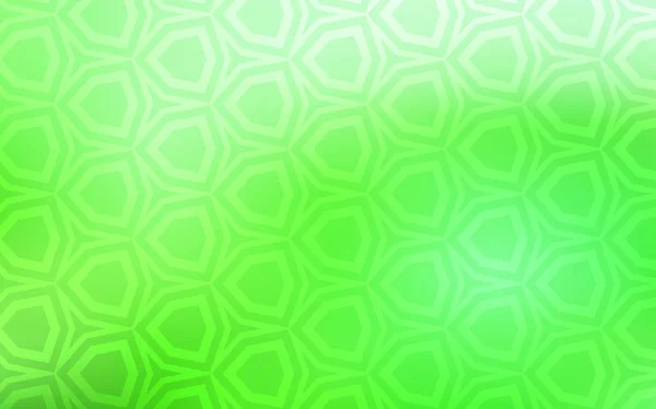 Fondo Vectorial Verde Claro Con Hexágonos Hexagones Coloridos Sobre Fondo — Vector de stock