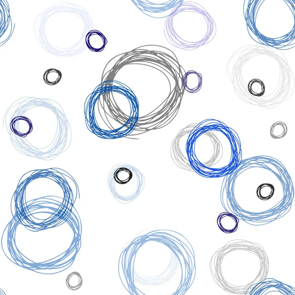 濃い青は 球とのシームレスなパターンをベクトルします カラフルな水と現代の抽象的なイラストを削除します ファブリック 壁紙のデザインのパターン — ストックベクタ