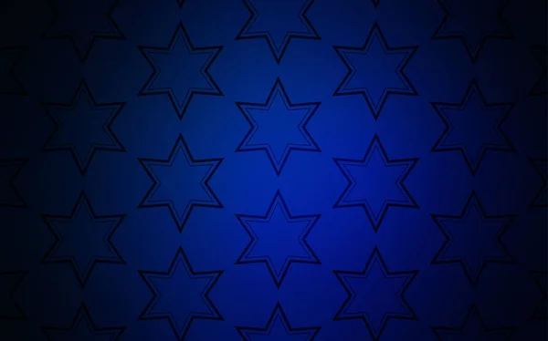 Темно Синий Векторный Фон Цветными Звездами Размытый Декоративный Дизайн Простом — стоковый вектор