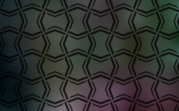 Rose Foncé Couverture Vectorielle Verte Rayures Fines Illustration Abstraite Scintillante — Image vectorielle