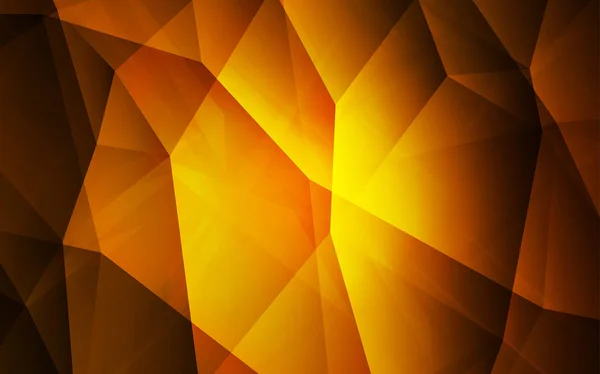 Vector Naranja Oscuro Patrón Poligonal Abstracto Elegante Ilustración Poligonal Brillante — Vector de stock