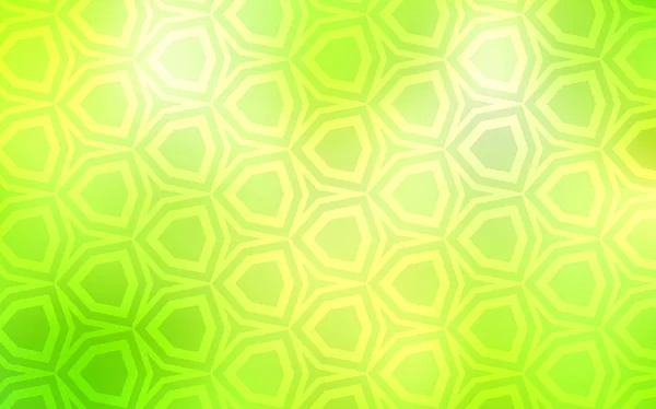 Verde Claro Capa Vetor Amarelo Com Conjunto Hexágonos Hexágonos Coloridos —  Vetores de Stock