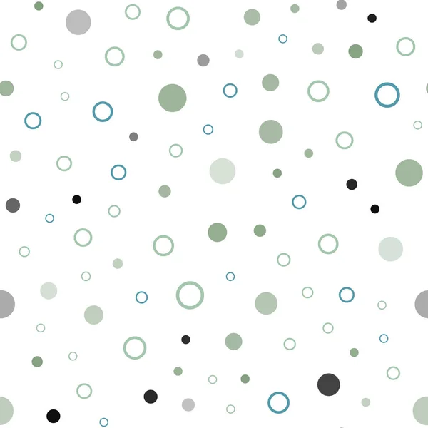 Světle Modrá Zelená Bezproblémové Rozložení Vektoru Kruhových Obrazců Rozmazané Dekorativní — Stockový vektor