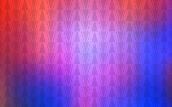 Bleu Clair Fond Vectoriel Rouge Avec Triangles Lignes Design Décoratif — Image vectorielle