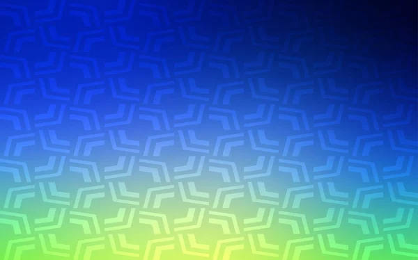 Світло Блакитний Зелений Векторний Шаблон Зігнутими Стрічками Творча Геометрична Ілюстрація — стоковий вектор