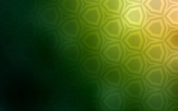 Tmavě Zelená Červená Vektorové Šablony Hexagonální Stylu Obrázek Barevných Šestiúhelníků — Stockový vektor