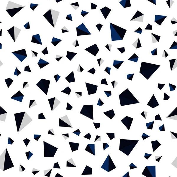 Темний Blue Вектор Безшовне Ізометричне Компонування Лініями Трикутниками Блискуча Абстрактна — стоковий вектор