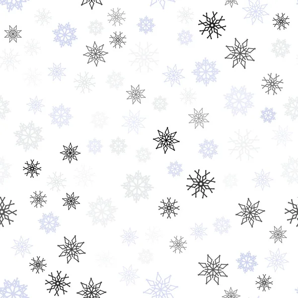 Lichte Multicolor Vector Naadloze Achtergrond Met Sneeuwvlokken Xmas Sneeuw Onscherpe — Stockvector