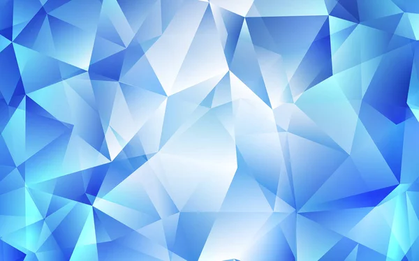 Hellblaue Vektorschablone Mit Kristallen Dreiecken Illustration Mit Einer Reihe Von — Stockvektor